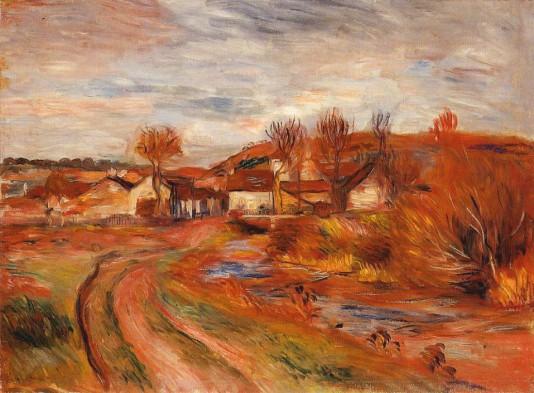 Landscape in Normandy,1895 - Pierre-Auguste Renoir painting on canvas